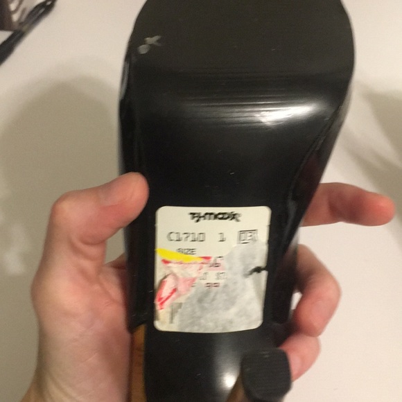 Black and cork sling back heels - Picture 6 of 7